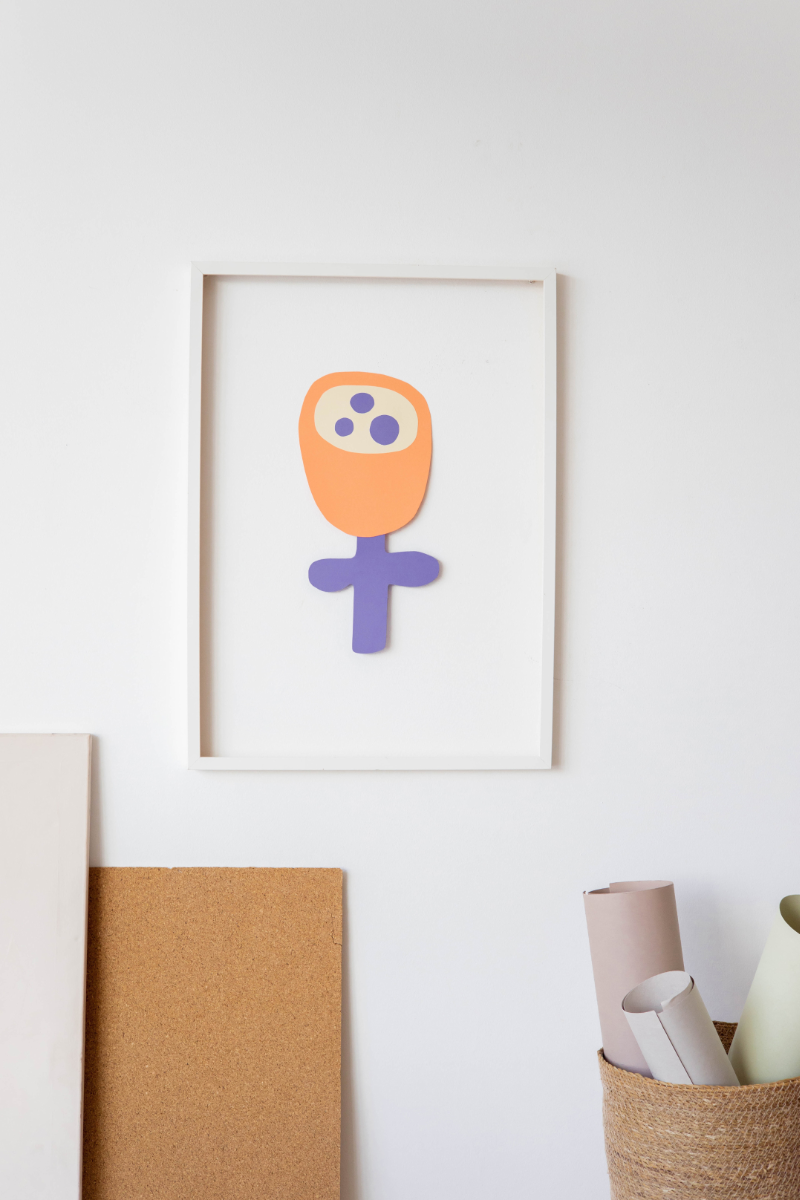 Framed children's art