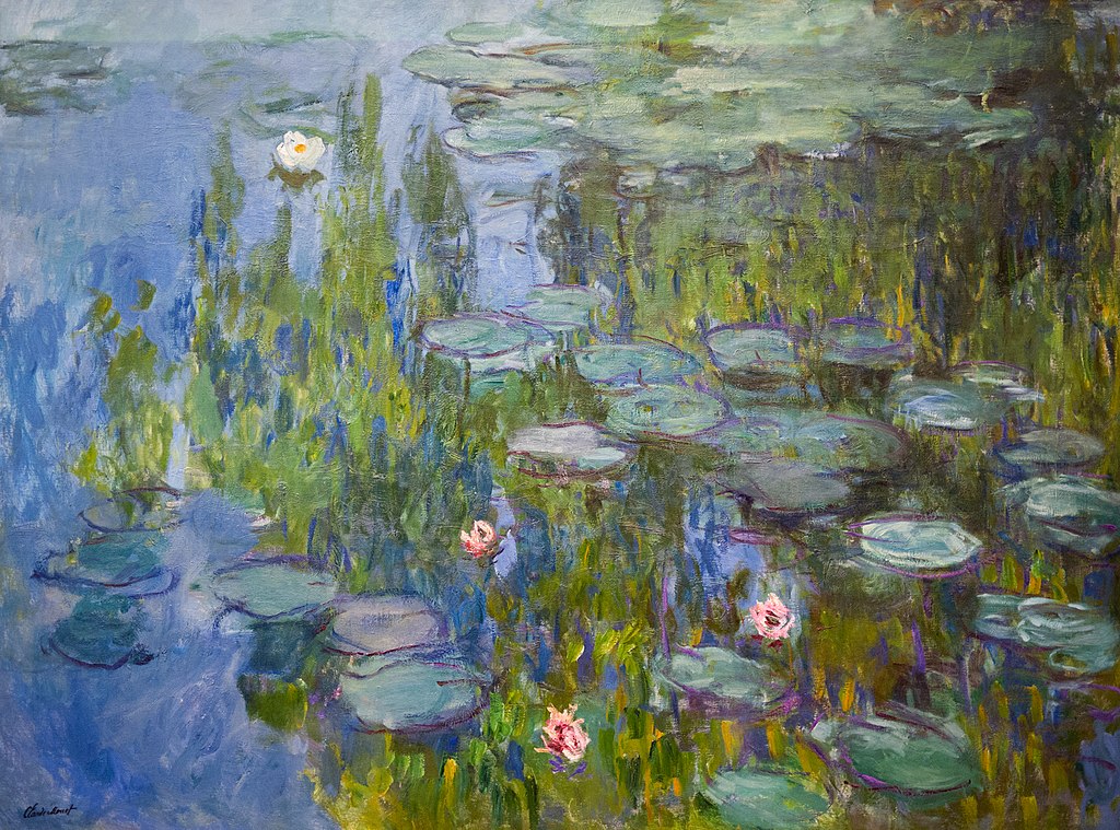 A painting of water lilies from Claude Monet's Water Lilies series