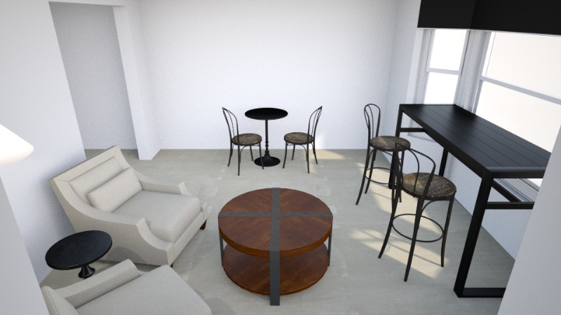 RoomStyler image of living room with small seating groups